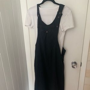 Black overall harem pants